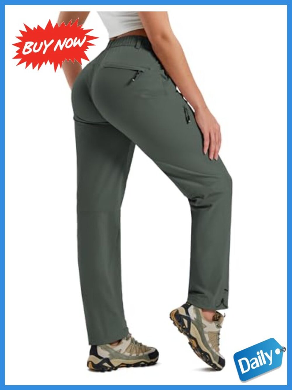 Women's Hiking Cargo Pants UPF50 Lightweight Quick Dry 5 Pockets